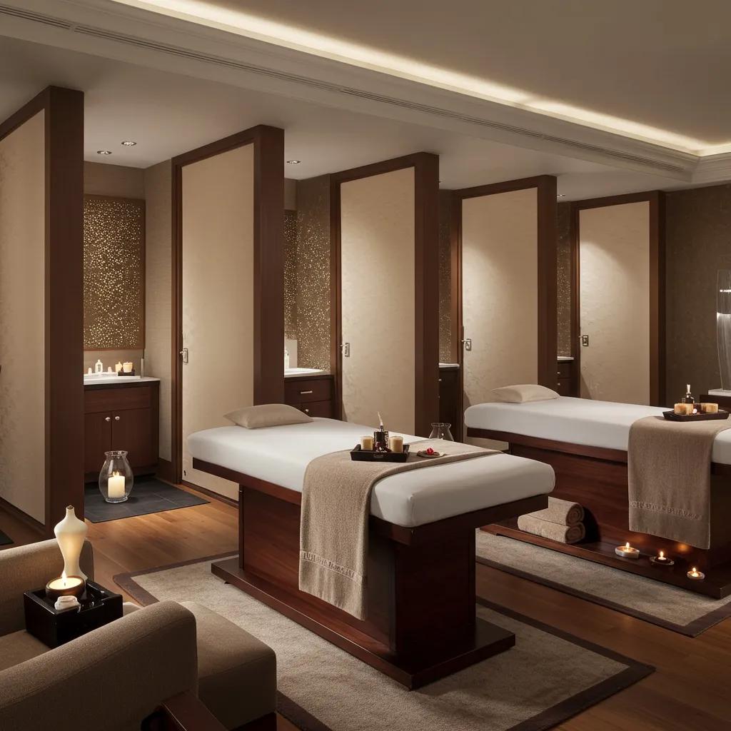 Elegant private spa suite exuding tranquility and bespoke luxury