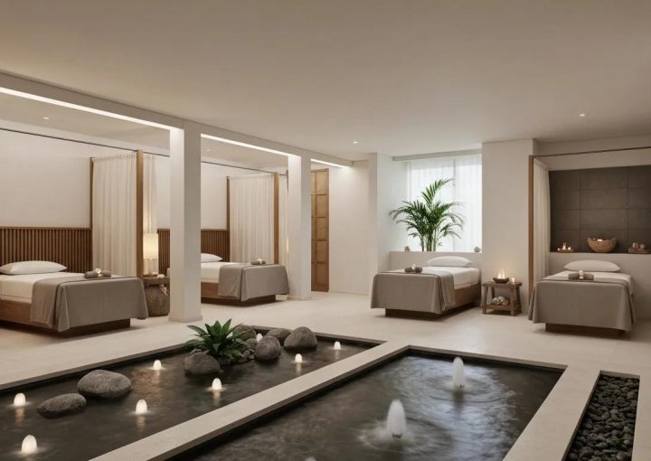 Luxurious spa environment emphasizing holistic wellness treatments and relaxation