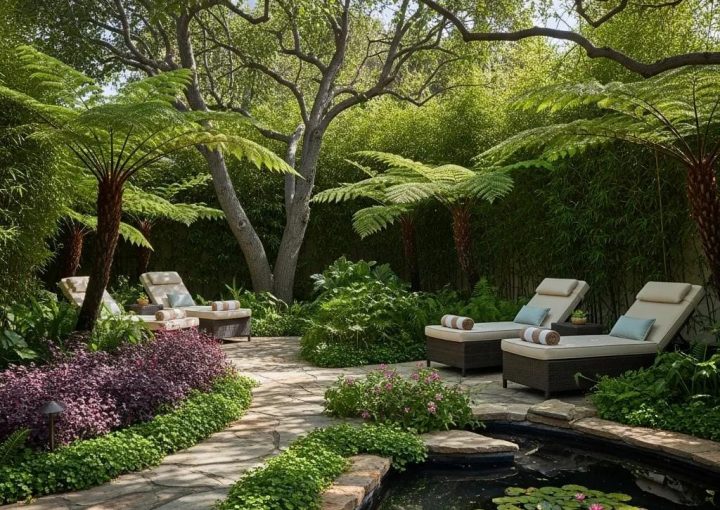 secluded garden area of a private wellness retreat in woodland hills emphasizing tranquility and privacy 04dc957a df4f 4976 a2a6 e83e83b85c40