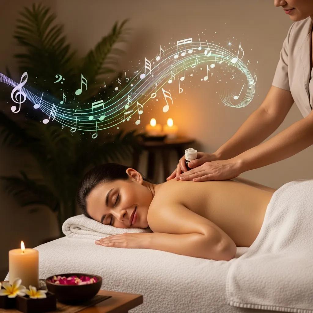 A guest relaxing during a gentle massage in a calm spa room to reduce stress