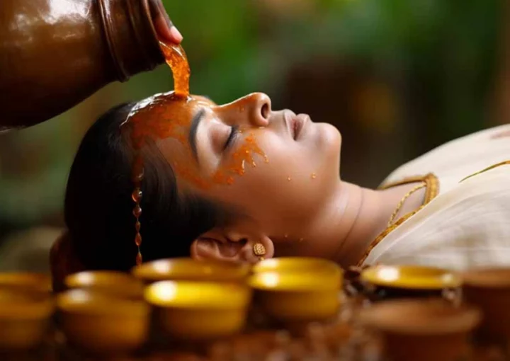Holistic facial oil treatment at wellness spa in Woodland Hills