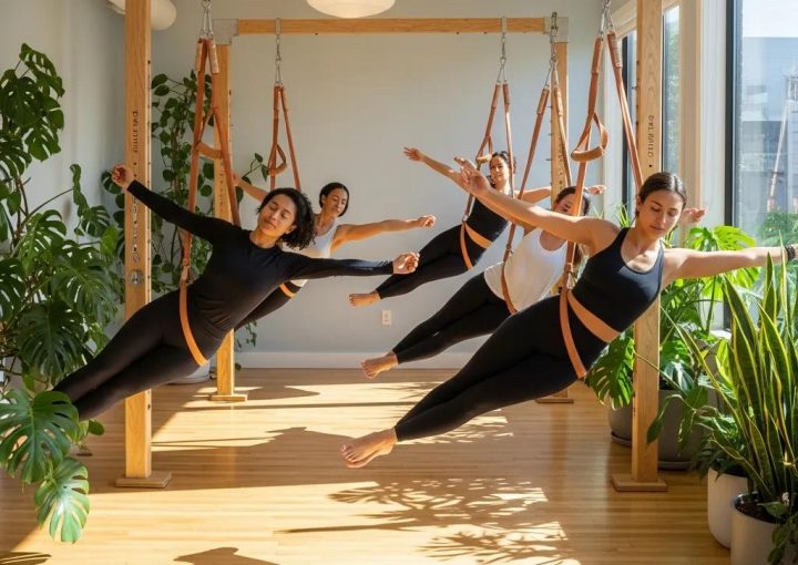 Group practicing Pravilo Training in a sunlit studio, showcasing ancient Slavic stretching techniques