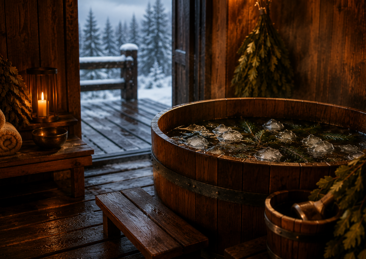 Luxury herbal soaking tub at private spa retreat in Woodland Hills