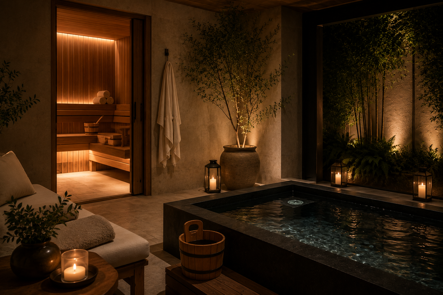 A peaceful environment focused on relaxation and recovery. A peaceful environment focused on relaxation and recovery.