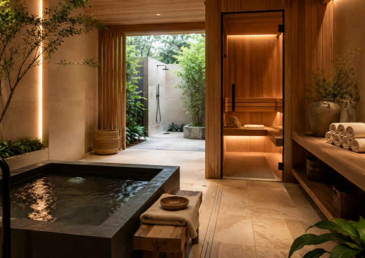 Clean, carefully maintained wellness spaces